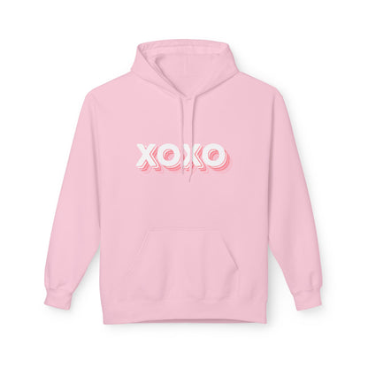 XOXO Pink Retro Hoodie – Cute Pastel Valentine Aesthetic | Sizes S–5XL
