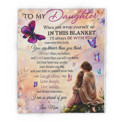 To My Daughter Poem Blanket | Fleece Blanket