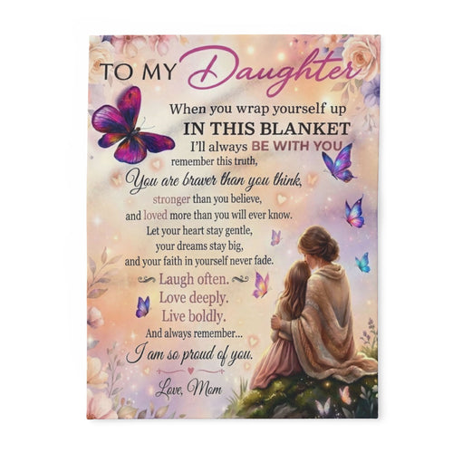 To My Daughter Poem Blanket | Fleece Blanket
