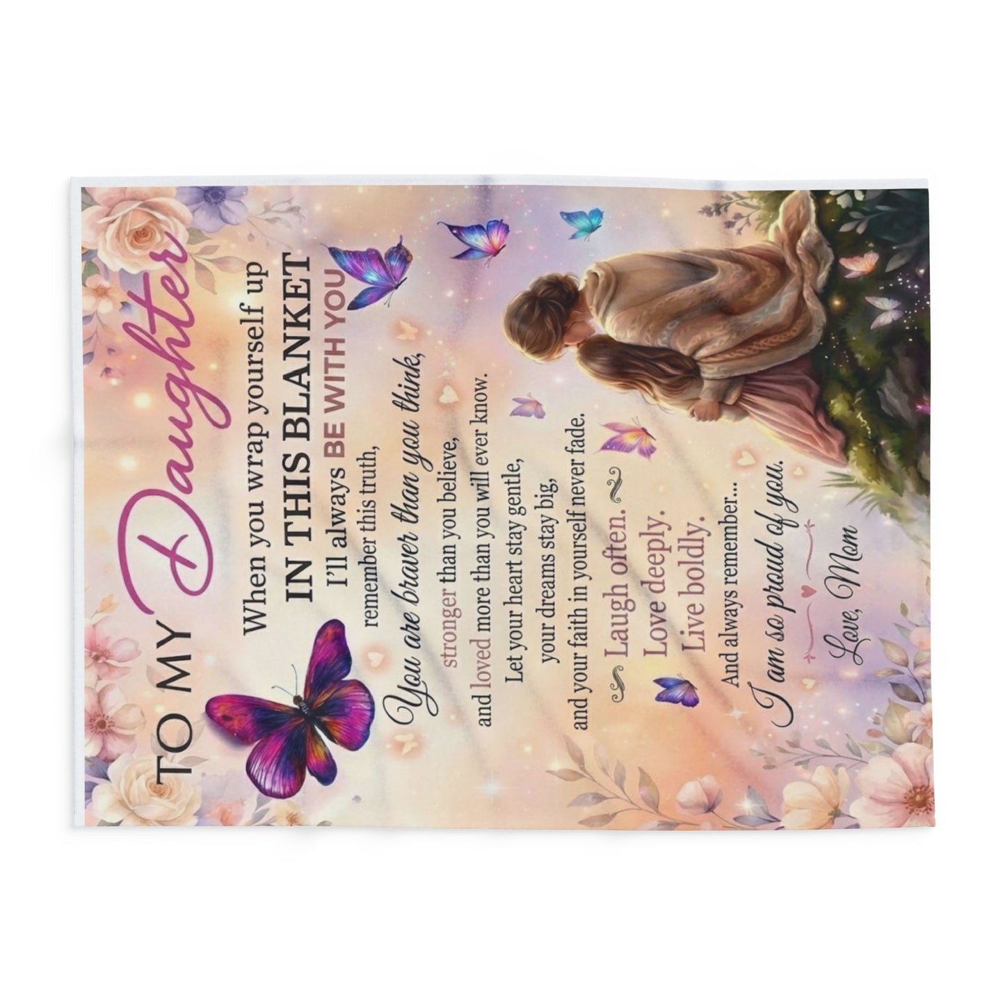 To My Daughter Poem Blanket | Fleece Blanket