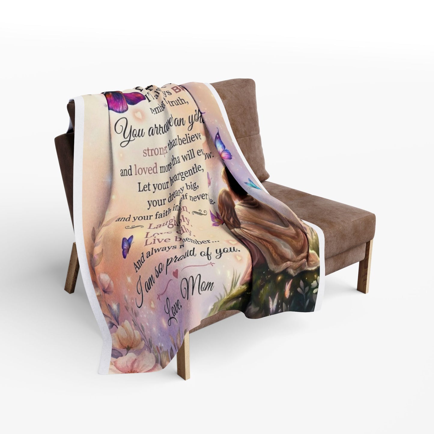 Believe in Yourself Daughter Blanket Arctic Fleece, Sentimental Mom Message | Keepsake