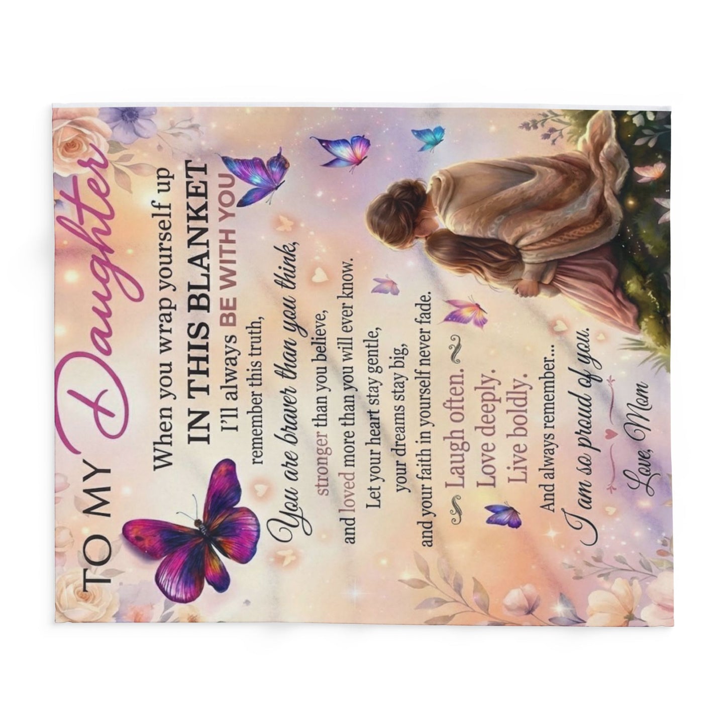To My Daughter Poem Blanket | Fleece Blanket