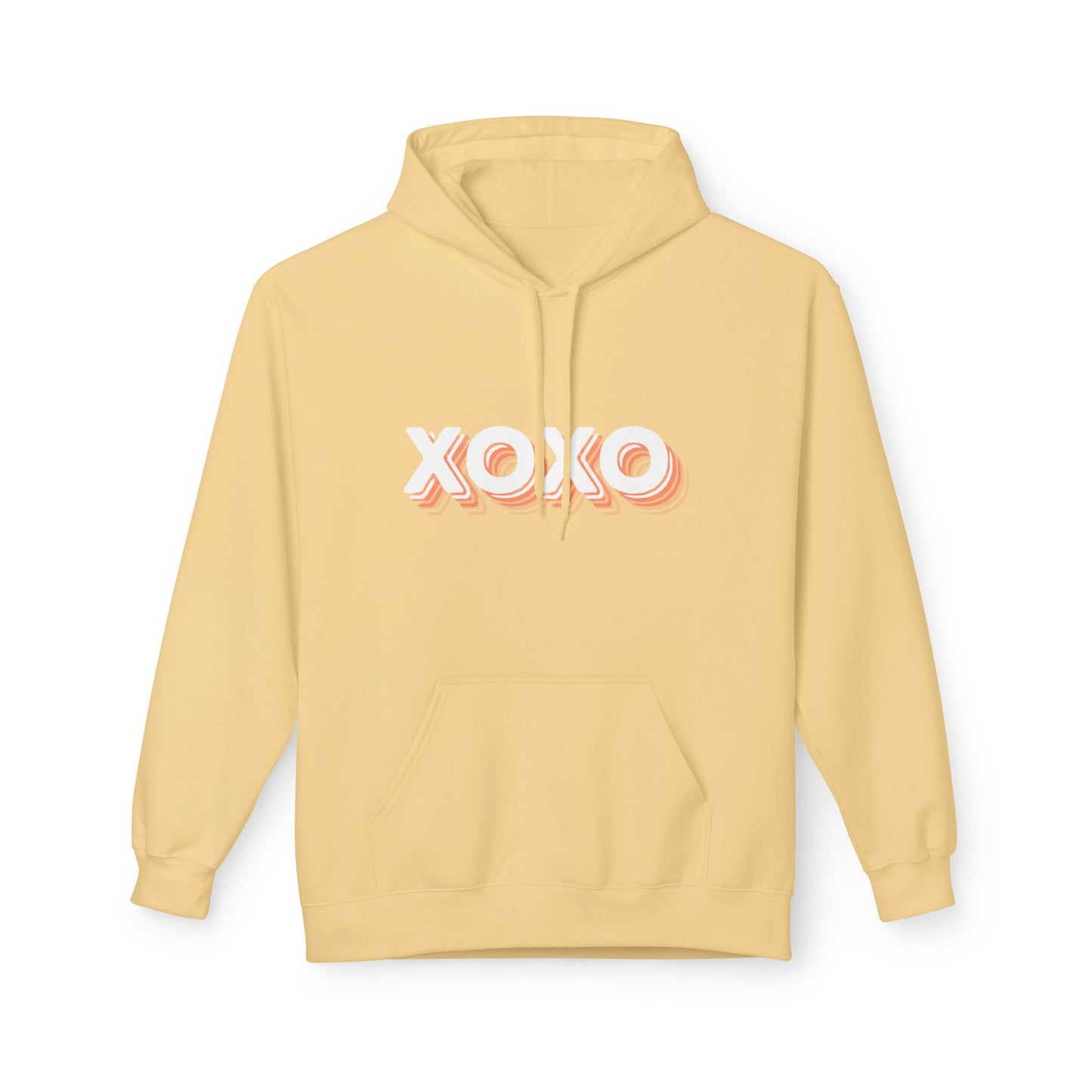 XOXO Pink Retro Hoodie – Cute Pastel Valentine Aesthetic | Sizes S–5XL