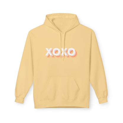 XOXO Pink Retro Hoodie – Cute Pastel Valentine Aesthetic | Sizes S–5XL