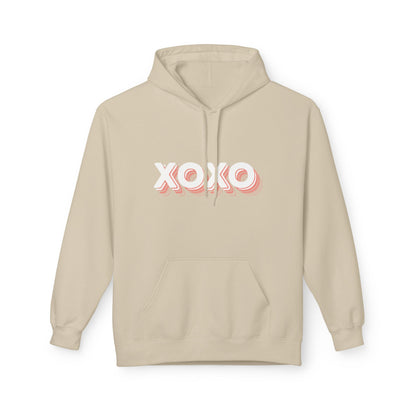 XOXO Pink Retro Hoodie – Cute Pastel Valentine Aesthetic | Sizes S–5XL