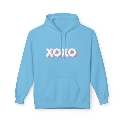 XOXO Pink Retro Hoodie – Cute Pastel Valentine Aesthetic | Sizes S–5XL