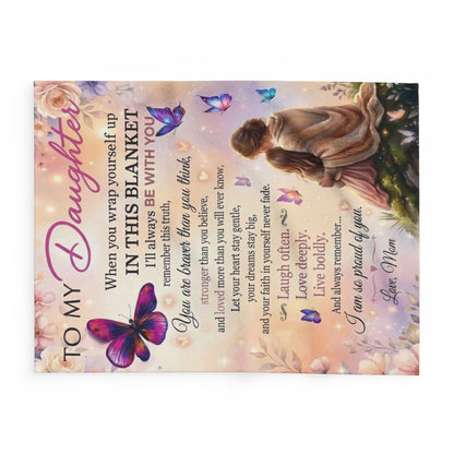 To My Daughter Poem Blanket | Fleece Blanket