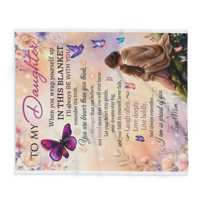 Believe in Yourself Daughter Blanket Arctic Fleece, Sentimental Mom Message | Keepsake