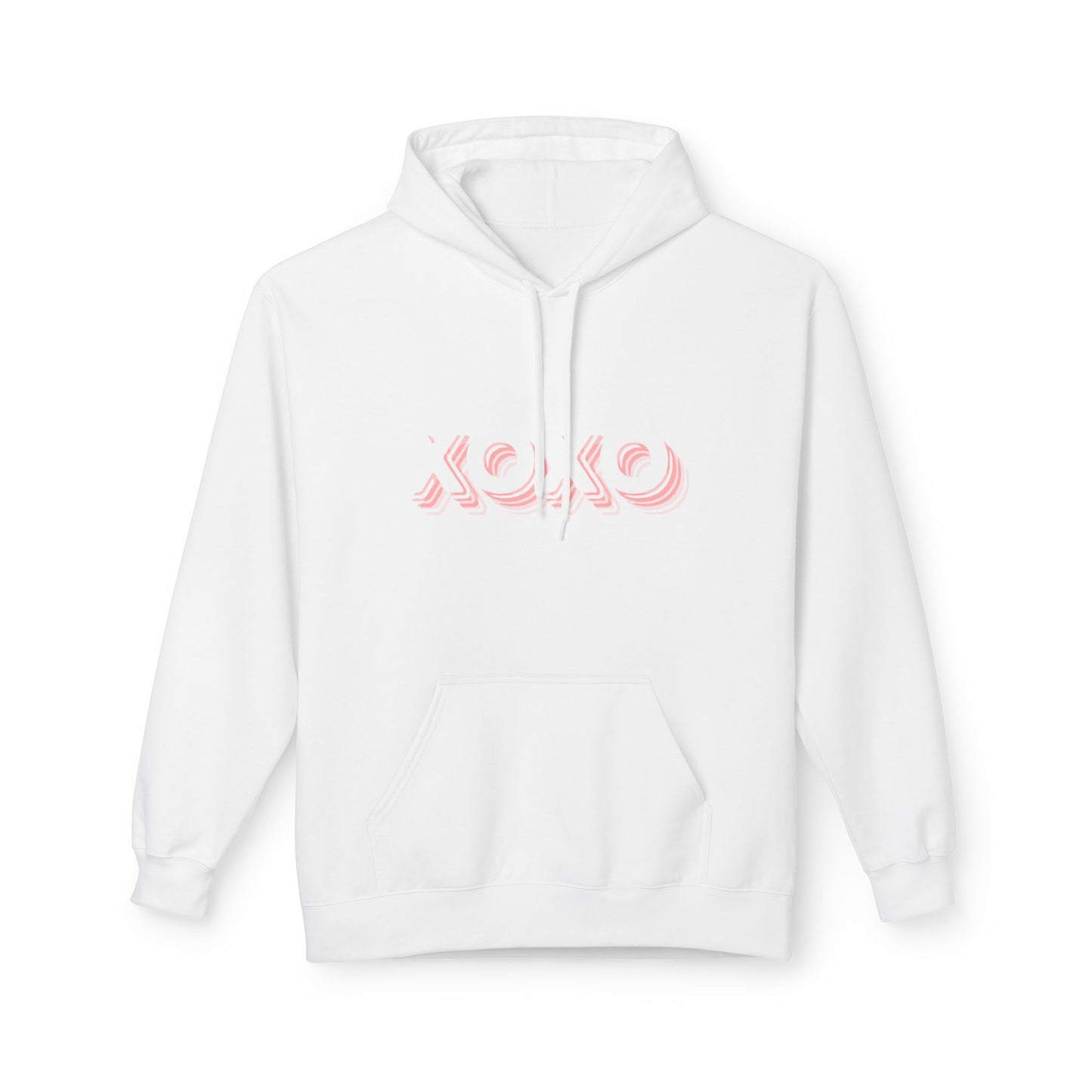 XOXO Pink Retro Hoodie – Cute Pastel Valentine Aesthetic | Sizes S–5XL