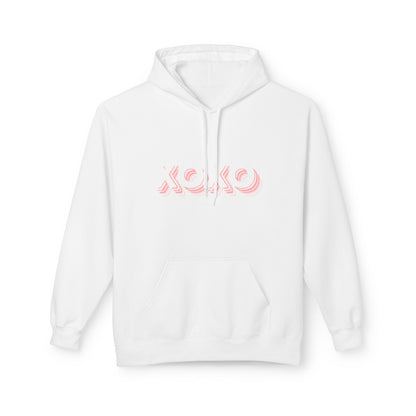 XOXO Pink Retro Hoodie – Cute Pastel Valentine Aesthetic | Sizes S–5XL