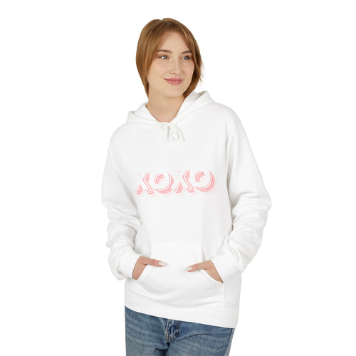XOXO Pink Retro Hoodie – Cute Pastel Valentine Aesthetic | Sizes S–5XL
