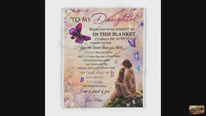 Believe in Yourself Daughter Blanket Arctic Fleece, Sentimental Mom Message | Keepsake