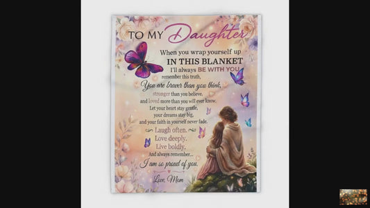 To My Daughter Poem Blanket | Fleece Blanket