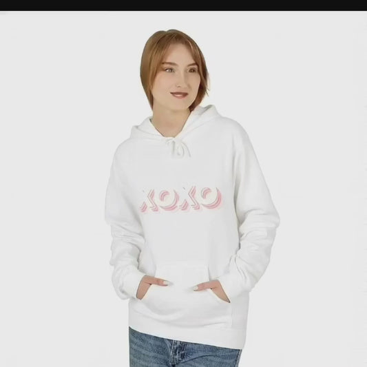 XOXO Pink Retro Hoodie – Cute Pastel Valentine Aesthetic | Sizes S–5XL