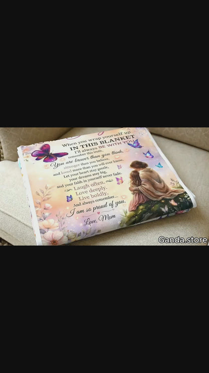 Believe in Yourself Daughter Blanket Arctic Fleece, Sentimental Mom Message | Keepsake