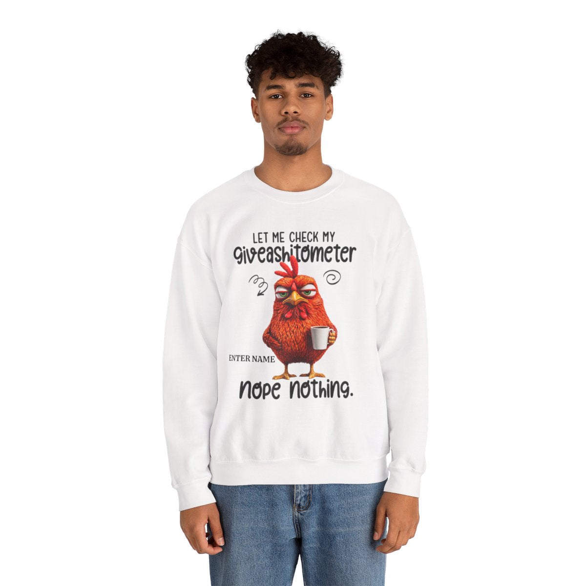 Let Me Check My Giveashitometer - Sarcastic Personalized Custom Sweatshirt - Gift For Co-Workers