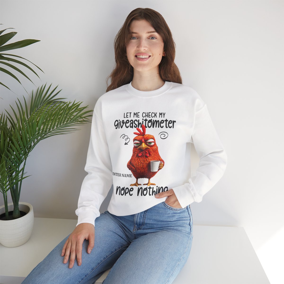 Let Me Check My Giveashitometer - Sarcastic Personalized Custom Sweatshirt - Gift For Co-Workers