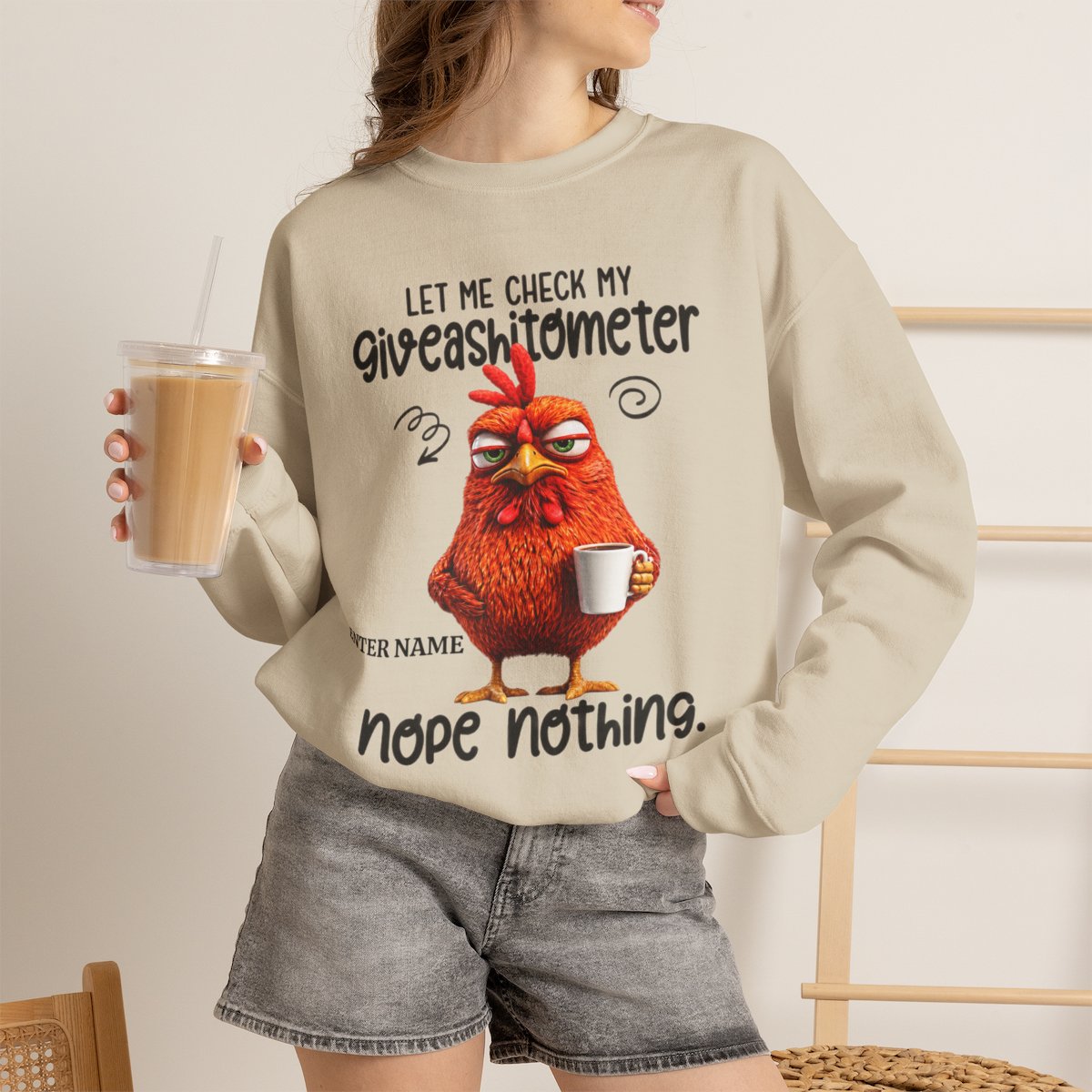 Let Me Check My Giveashitometer - Sarcastic Personalized Custom Sweatshirt - Gift For Co-Workers