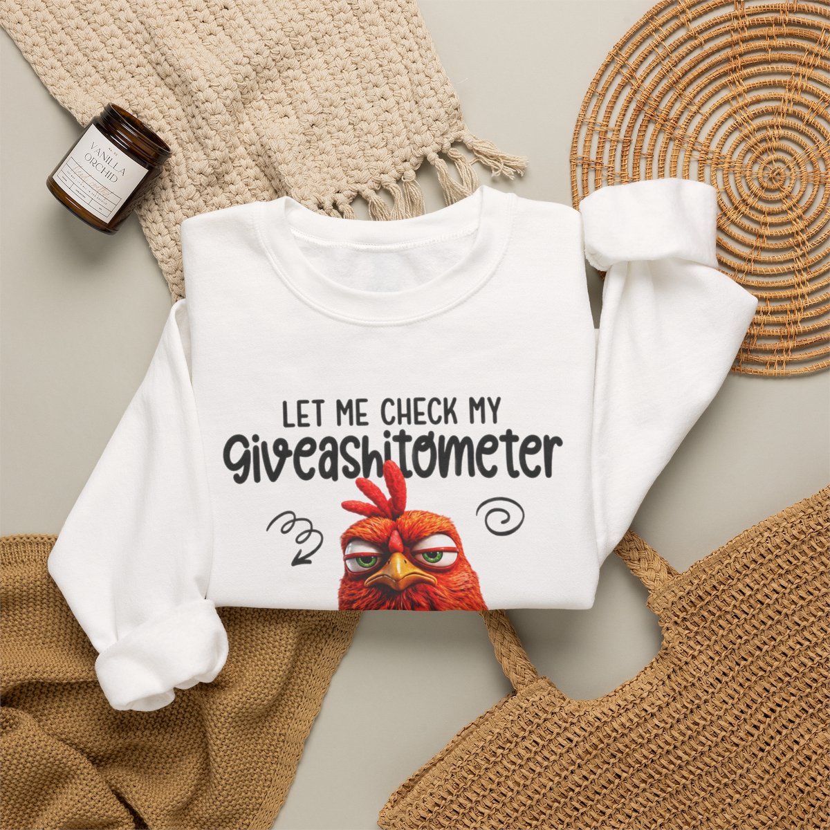 Let Me Check My Giveashitometer - Sarcastic Personalized Custom Sweatshirt - Gift For Co-Workers