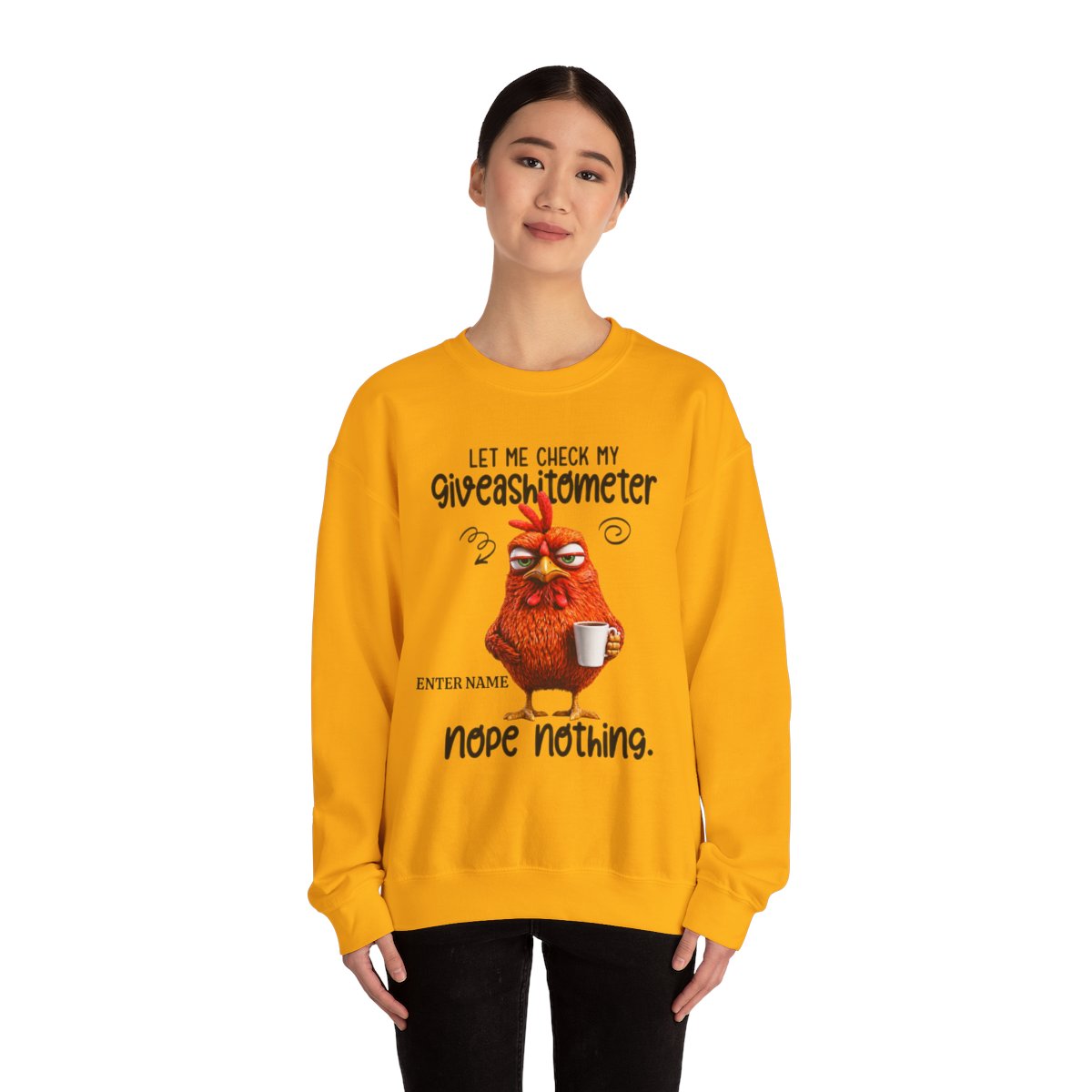 Let Me Check My Giveashitometer - Sarcastic Personalized Custom Sweatshirt - Gift For Co-Workers