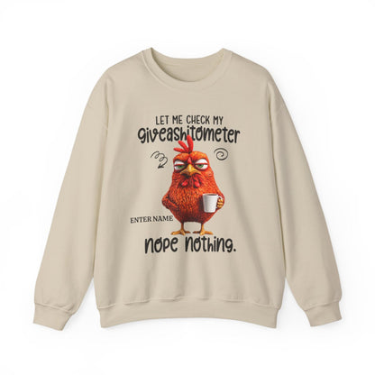 Let Me Check My Giveashitometer - Sarcastic Personalized Custom Sweatshirt - Gift For Co-Workers