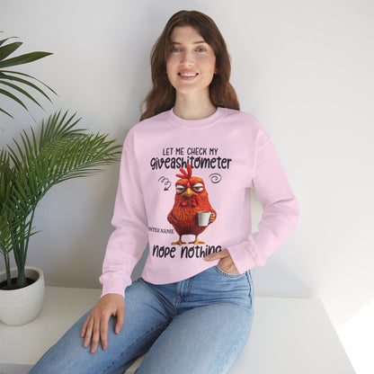 Let Me Check My Giveashitometer - Sarcastic Personalized Custom Sweatshirt - Gift For Co-Workers