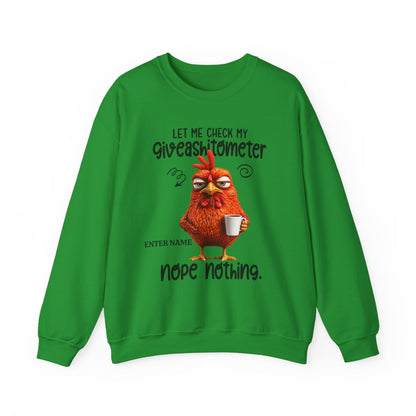 Let Me Check My Giveashitometer - Sarcastic Personalized Custom Sweatshirt - Gift For Co-Workers