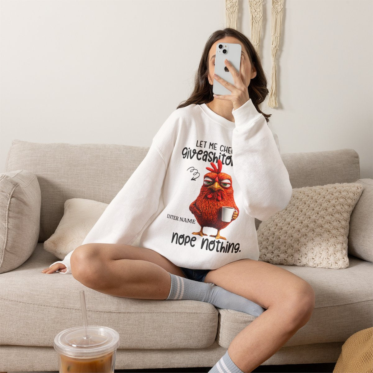 Let Me Check My Giveashitometer - Sarcastic Personalized Custom Sweatshirt - Gift For Co-Workers