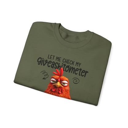 Let Me Check My Giveashitometer - Sarcastic Personalized Custom Sweatshirt - Gift For Co-Workers