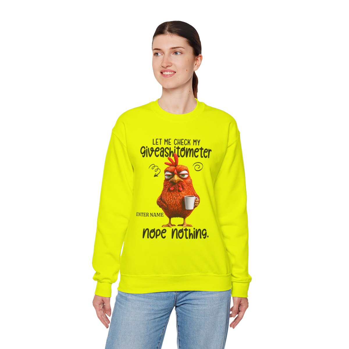 Let Me Check My Giveashitometer - Sarcastic Personalized Custom Sweatshirt - Gift For Co-Workers