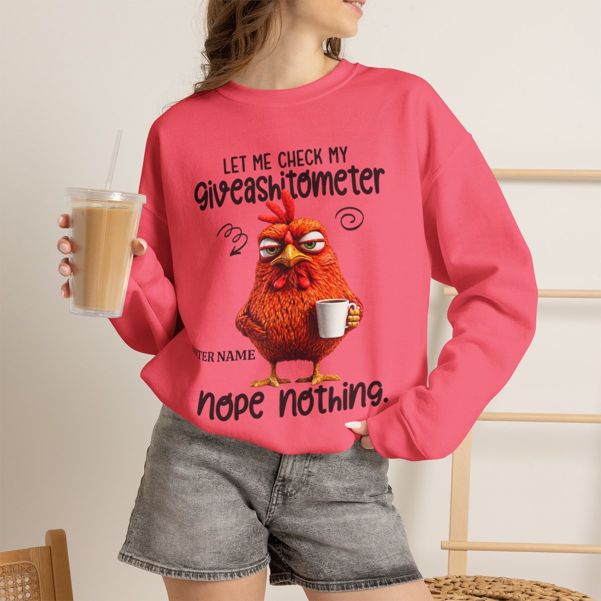 Let Me Check My Giveashitometer - Sarcastic Personalized Custom Sweatshirt - Gift For Co-Workers