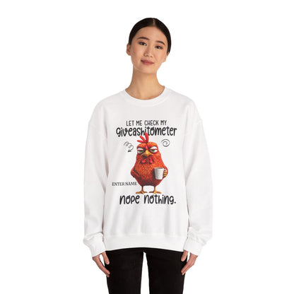 Let Me Check My Giveashitometer - Sarcastic Personalized Custom Sweatshirt - Gift For Co-Workers