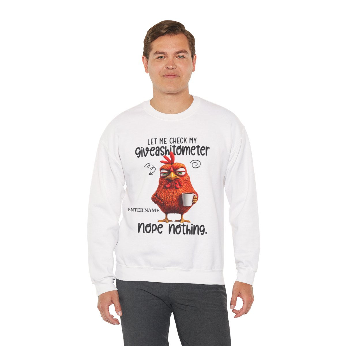 Let Me Check My Giveashitometer - Sarcastic Personalized Custom Sweatshirt - Gift For Co-Workers