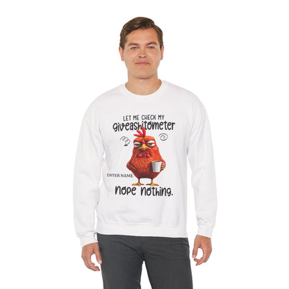Let Me Check My Giveashitometer - Sarcastic Personalized Custom Sweatshirt - Gift For Co-Workers
